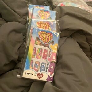 NWT - Care Bears 40th Anniversary Nail Set - Colorful Designs - 4 Boxes